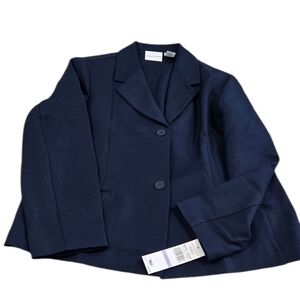 NWT Alfred Dunner Navy Blue Blazer Size 18 H24